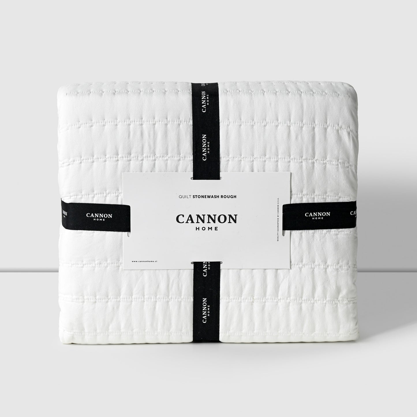 Cubrecama De Verano Quilt King + 2 fundas Stonewash Blanco Cannon